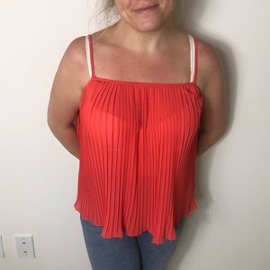 Coral flowy top